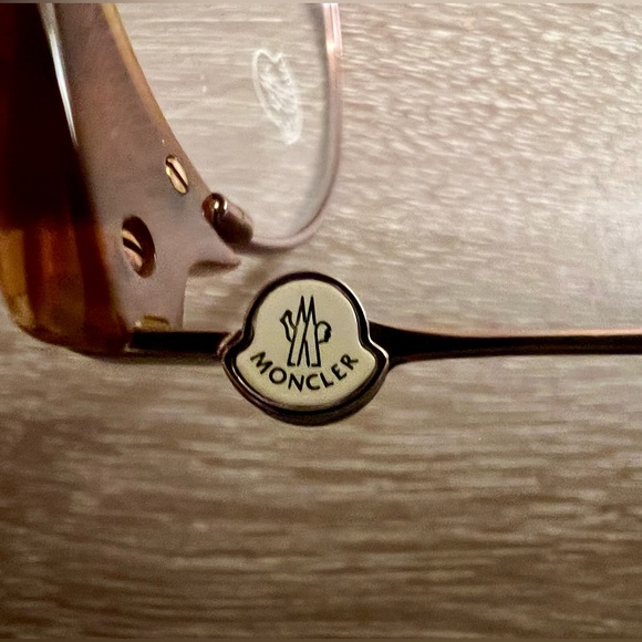 MONCLER Oval Eyeglasses Blonde Havana/Bronze - Picture 4 of 8